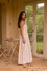 Ember and Ashes Trägerloses Maxikleid Braun