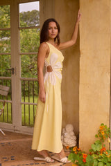 Pina Colada One-Shoulder Maxikleid