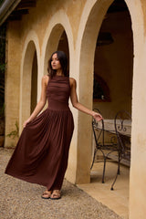 Nalla Maxikleid Braun