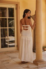 Midnight Radiance Kleid Trägerloses Kleid Creme