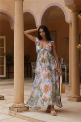 Tropisches Blüten-Maxikleid  Blumig