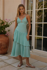 Gartenfee Midi-Kleid Grün