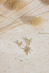 18K Gold Plated Evange Line Earrings Gold