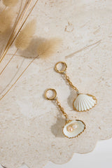 18k vergoldete Hidden Meaning Ohrringe Gold