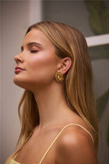 18 Karat vergoldete Fira Ohrringe Gold