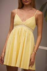 Butter Me Up Mini-Kleid Gelb