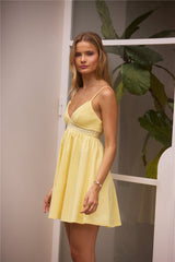 Butter Me Up Mini-Kleid Gelb