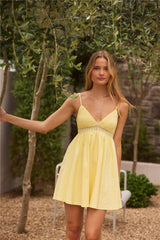 Butter Me Up Mini-Kleid Gelb