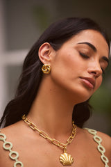 18K vergoldete Holiday Sun Ohrringe Gold