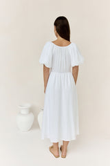 Sonnenlicht Maxi-Kleid Weiß