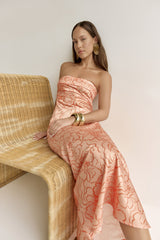 Stay True Trägerloses Maxikleid Orange