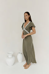 Oliviera Maxikleid Grün