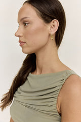 Halo Hoops Earrings Gold