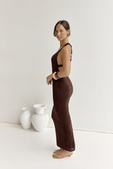 Enora Maxikleid Espresso