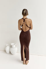 Enora Maxikleid Espresso