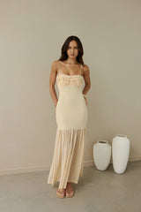 Just Right Mesh Maxikleid Gelb