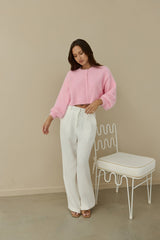 Cloud Nine Fluffy Cardigan Rosa