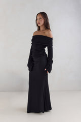 First Class Fantasy Off Shoulder Top Black