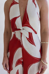 Arlette Neckholder-Jumpsuit Arlette Rot