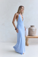 Adano Maxikleid Blau