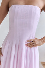 Sunshine Serenity Trägerloses Midikleid Rosa