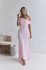 Sea And Selfies schulterfreies Maxikleid Pink