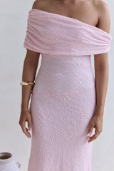 Sea And Selfies schulterfreies Maxikleid Pink