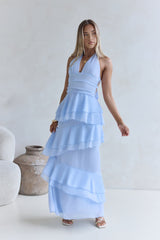 Path Of Fate Neckholder-Maxikleid Blau