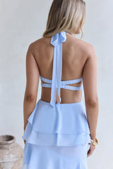 Path Of Fate Neckholder-Maxikleid Blau