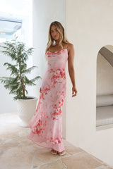 Orchid Whispers Maxikleid Rosa