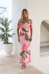 Lost In Your Eyes Mesh Maxikleid Pink
