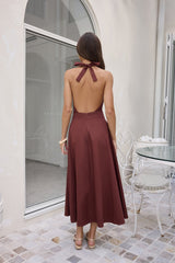Sands Of Splendor Halter Maxi Kleid Braun