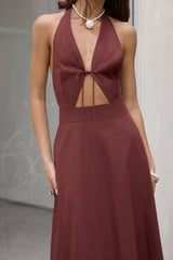 Sands Of Splendor Halter Maxi Kleid Braun