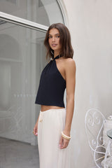 Sandy Skies Neckholder-Top Schwarz