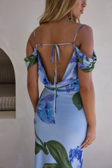 Lost In Your Eyes Mesh Maxi Dress Blue