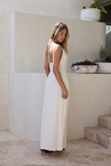 Adano Maxikleid Beige