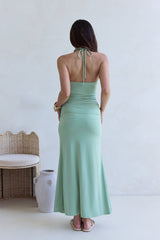 Grünes Maxi-Trägerkleid „From The Heart“