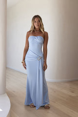 Cool Love Bandeau-Maxikleid Blau