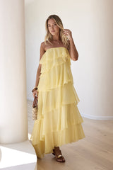 Trägerloses Maxikleid „Drop Of Sun“ in Gelb