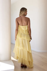 Trägerloses Maxikleid „Drop Of Sun“ in Gelb
