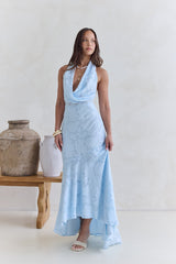 Maxikleid "More And More Halter" Blau