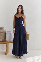 Lost In The Skies Maxikleid Marine