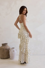 Maxikleid „Stopping Time“ Creme