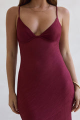Moving Moments Maxikleid Burgund