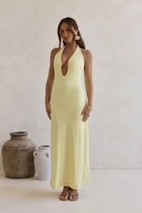 Maxikleid mit Neckholder "Everlasting Dream" Gelb