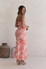 Dreaming Of Days Strapless Maxi Dress Orange