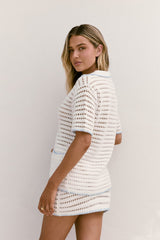 Avalon Strick-Minirock Blau