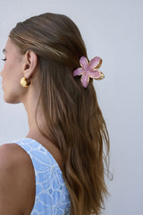 Frangipani Fragrance Hair Claw Pink