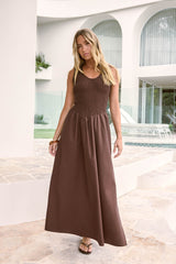 Maxikleid Love Is Timeless Braun