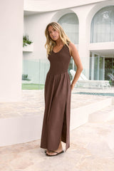 Maxikleid Love Is Timeless Braun